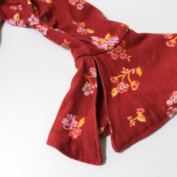 Free People Good Days Mini Dress in Pop Combo Size XS red floral V-neck New - Picture 9 of 11